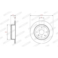 Тормозной диск FERODO Chevrolet Epica 1 (V200) Седан DDF1944C JCG6 TY