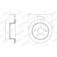 Тормозной диск FERODO DDF1993C 1440300612 GT GSTY0 - Изображение 2