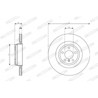 Тормозной диск FERODO DDF2036C-1 1440300615 33 B4Q9R - Изображение 2