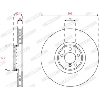 Тормозной диск FERODO DDF2041LVC-1 1440300616 HR1 CC - Изображение 2