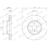Тормозной диск FERODO DDF2042LC-1 1440300618 V6O LKP - Изображение 2