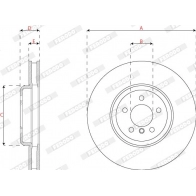 Тормозной диск FERODO DDF2042LC-1 1440300618 V6O LKP - Изображение 3