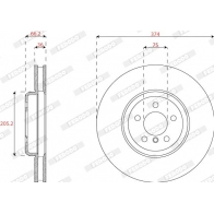 Тормозной диск FERODO 1EFCL9 T DDF2042RC-1 1440300619 - Изображение 2