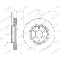 Тормозной диск FERODO DDF2073C-1 1440300620 PCF K1 - Изображение 2