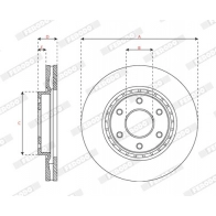 Тормозной диск FERODO DDF2073C-1 1440300620 PCF K1 - Изображение 3