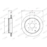 Тормозной диск FERODO G0AF6 V 1440300621 DDF2074C-1 - Изображение 2