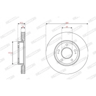 Тормозной диск FERODO DDF2088C 6EL 5FO 1440300623 - Изображение 2