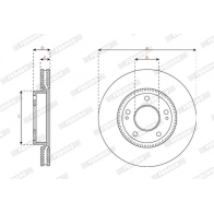 Тормозной диск FERODO DDF2088C 6EL 5FO 1440300623 - Изображение 3