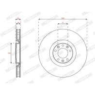 Тормозной диск FERODO DDF2211C-1 1440300629 WA TR5 - Изображение 1