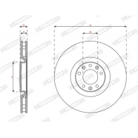 Тормозной диск FERODO DDF2211C-1 1440300629 WA TR5 - Изображение 2
