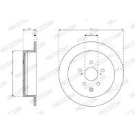 Тормозной диск FERODO 1440300633 6ELC 1G DDF2519C - Изображение 2