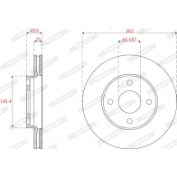 Тормозной диск FERODO 7XB HB 1440300639 DDF2679C - Изображение 2