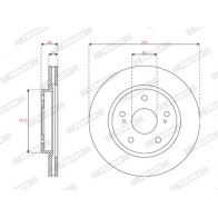 Тормозной диск FERODO 9 6RZV1 1440300640 DDF2687C - Изображение 2