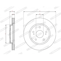 Тормозной диск FERODO 9 6RZV1 1440300640 DDF2687C - Изображение 3