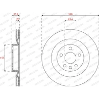 Тормозной диск FERODO Volvo S60 3 (224) Седан T6 Twin Engine AWD 253 л.с. 2019 – 2024 QKMC 99 DDF2732C