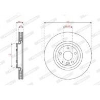 Тормозной диск FERODO T XQ935F 1440300642 DDF2734C-1 - Изображение 2