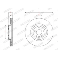 Тормозной диск FERODO T XQ935F 1440300642 DDF2734C-1 - Изображение 3