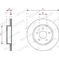 Тормозной диск FERODO DDF2786C 3SC 4DH 1440300649 - Изображение 2