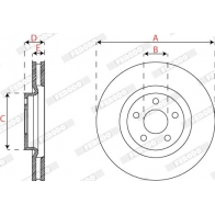 Тормозной диск FERODO 0XIJO E 1440300652 DDF2790C-1 - Изображение 3