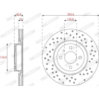 Тормозной диск FERODO DDF2793C 353TQ MS 1440300653 - Изображение 2