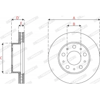Тормозной диск FERODO DDF2795-1 P 6O1QN 1440300654 - Изображение 2