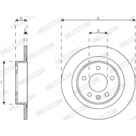 Тормозной диск FERODO 1440300658 GXE0H 9 DDF2812C - Изображение 2