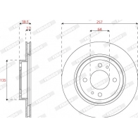 Тормозной диск FERODO DYNL R 1440300659 DDF2815C - Изображение 2