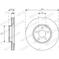 Тормозной диск FERODO B3F8 N DDF2816C Ford Galaxy 3 (CDR, CK) Минивэн 2.0 TDCi 180 л.с. 2015 – 2018