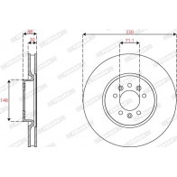 Тормозной диск FERODO XF 63O DDF2817C-1 1440300661 - Изображение 2
