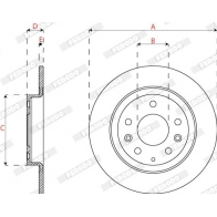 Тормозной диск FERODO DDF2823C 1440300664 BK 7H237 - Изображение 3