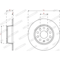Тормозной диск FERODO DDF2825C U5 JP5 1440300666 - Изображение 2