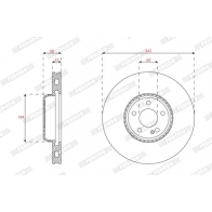 Тормозной диск FERODO Mercedes E-Class (S213) 5 Универсал 2.0 E 220 d 4 matic (2105) 194 л.с. 2017 – 2025 YZ1CO1 K DDF2839C-1