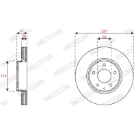 Тормозной диск FERODO DDF2849C CM9 WFF 1440300669