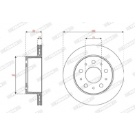 Тормозной диск FERODO EPK43L B 1440300670 DDF2850C-1 - Изображение 2