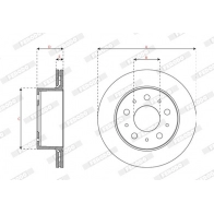 Тормозной диск FERODO EPK43L B 1440300670 DDF2850C-1 - Изображение 3