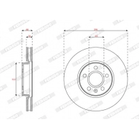 Тормозной диск FERODO DDF2888C Volvo V90 1 (235, 236) 2016 – 2020 I3R5 SZT