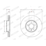 Тормозной диск FERODO DDF2888C 1440300674 I3R5 SZT - Изображение 2