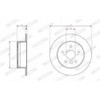 Тормозной диск FERODO DDF2987C HT1V G 1440300679 - Изображение 2