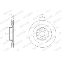 Тормозной диск FERODO DDF3014C-1 1440300682 ZFCK X - Изображение 2
