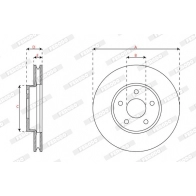Тормозной диск FERODO DDF3020C 1440300683 A0D4W S - Изображение 2
