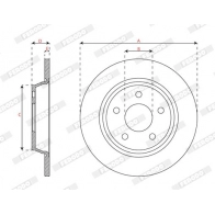 Тормозной диск FERODO 1A4WYX 6 DDF3022C 1440300684 - Изображение 2