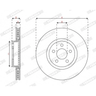 Тормозной диск FERODO DDF3066C R5 0T15 1440300687 - Изображение 2