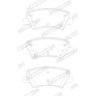 Тормозные колодки дисковые, комплект FERODO 1439895336 FDB5036 6XL DFTF - Изображение 2