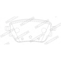 Тормозные колодки дисковые, комплект FERODO 8 1E7V3 1439895353 FDB5183 - Изображение 2
