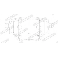 Тормозные колодки дисковые, комплект FERODO JJF 0X 1439895356 FDB5196 - Изображение 2