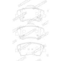Тормозные колодки дисковые, комплект FERODO FDB5205 1439895358 JX19 6 - Изображение 2