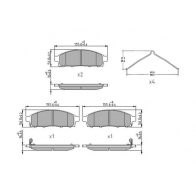 Тормозные колодки дисковые, комплект FERODO NVI2 J FDB5226 1439895364 - Изображение 2