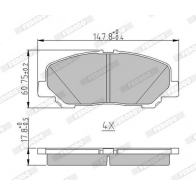Тормозные колодки дисковые, комплект FERODO HWYF E FDB5228 1439895365 - Изображение 2
