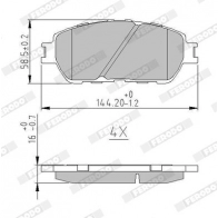 Тормозные колодки дисковые, комплект FERODO G Q9AUO2 FDB5232 1439895367 - Изображение 2