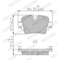 Тормозные колодки дисковые, комплект FERODO CAKZ CT FDB5235 1439895370 - Изображение 2